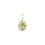 1.04 Carat Natural Diamond and Peridot Necklace – Fine Jewelry Design - Gold Stone Diamond