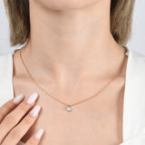 0.11 Carat Baguette Diamond Necklace – Elegant Fine Jewelry Design - Gold Stone Diamond