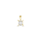0.11 Carat Baguette Diamond Necklace – Elegant Fine Jewelry Design - Gold Stone Diamond