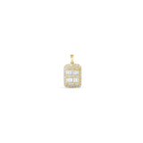 0.12 Carat Baguette Diamond Necklace – Elegant Fine Jewelry Design - Gold Stone Diamond