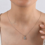 0.15 Carat Baguette Diamond Necklace – Elegant Fine Jewelry Design - Gold Stone Diamond