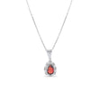 0.94 Carat Natural Diamond and Garnet Necklace – Fine Jewelry Design - Gold Stone Diamond