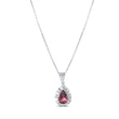 0.86 Carat Natural Diamond and Rhodolite Necklace – Fine Jewelry Design - Gold Stone Diamond
