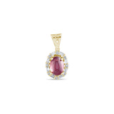 1.4 Carat Natural Diamond and Ruby Necklace – Fine Jewelry Design - Gold Stone Diamond