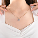 0.18 Carat Baguette Diamond Necklace – Elegant Fine Jewelry Design - Gold Stone Diamond