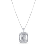0.18 Carat Baguette Diamond Necklace – Elegant Fine Jewelry Design - Gold Stone Diamond