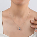 1.15 Carat Natural Diamond and Sapphire Necklace – Fine Jewelry Design - Gold Stone Diamond