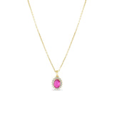 1.01 Carat Natural Diamond and Ruby Necklace – Fine Jewelry Design - Gold Stone Diamond