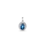 2.6 Carat Natural Diamond and Sapphire Necklace – Fine Jewelry Design - Gold Stone Diamond