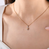 0.69 Carat Natural Diamond and Yellow Sapphire Necklace – Fine Jewelry Design - Gold Stone Diamond