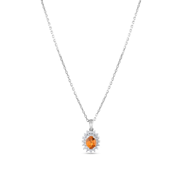 0.69 Carat Natural Diamond and Yellow Sapphire Necklace – Fine Jewelry Design