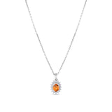 0.69 Carat Natural Diamond and Yellow Sapphire Necklace – Fine Jewelry Design - Gold Stone Diamond