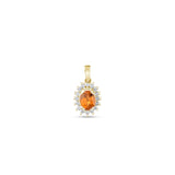 0.69 Carat Natural Diamond and Yellow Sapphire Necklace – Fine Jewelry Design - Gold Stone Diamond