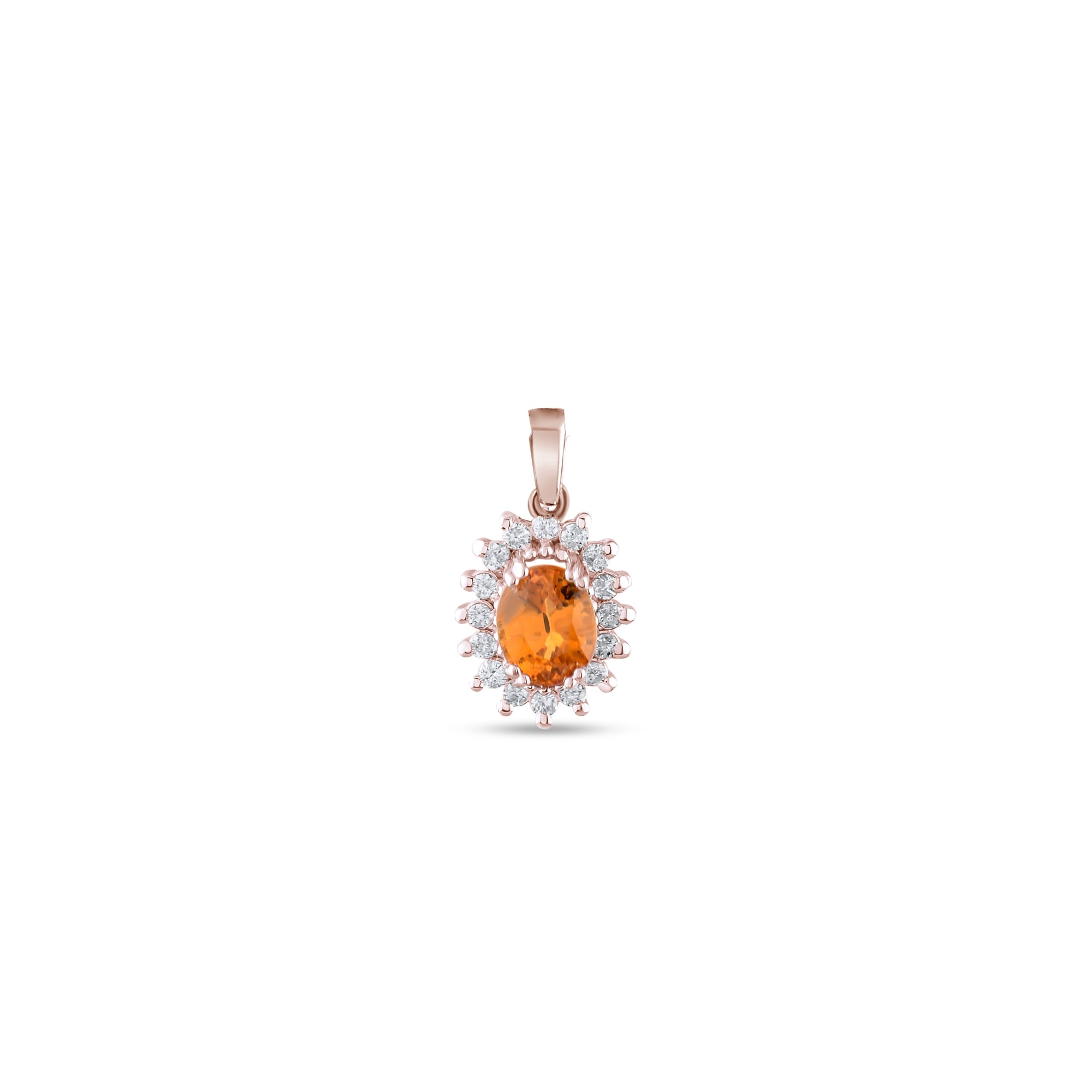 0.69 Carat Natural Diamond and Yellow Sapphire Necklace – Fine Jewelry Design - Gold Stone Diamond