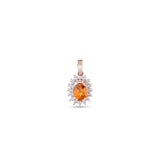 0.69 Carat Natural Diamond and Yellow Sapphire Necklace – Fine Jewelry Design - Gold Stone Diamond