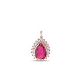 1.92 Carat Natural Diamond and Ruby Necklace – Fine Jewelry Design - Gold Stone Diamond