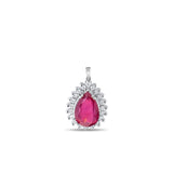 1.92 Carat Natural Diamond and Ruby Necklace – Fine Jewelry Design - Gold Stone Diamond