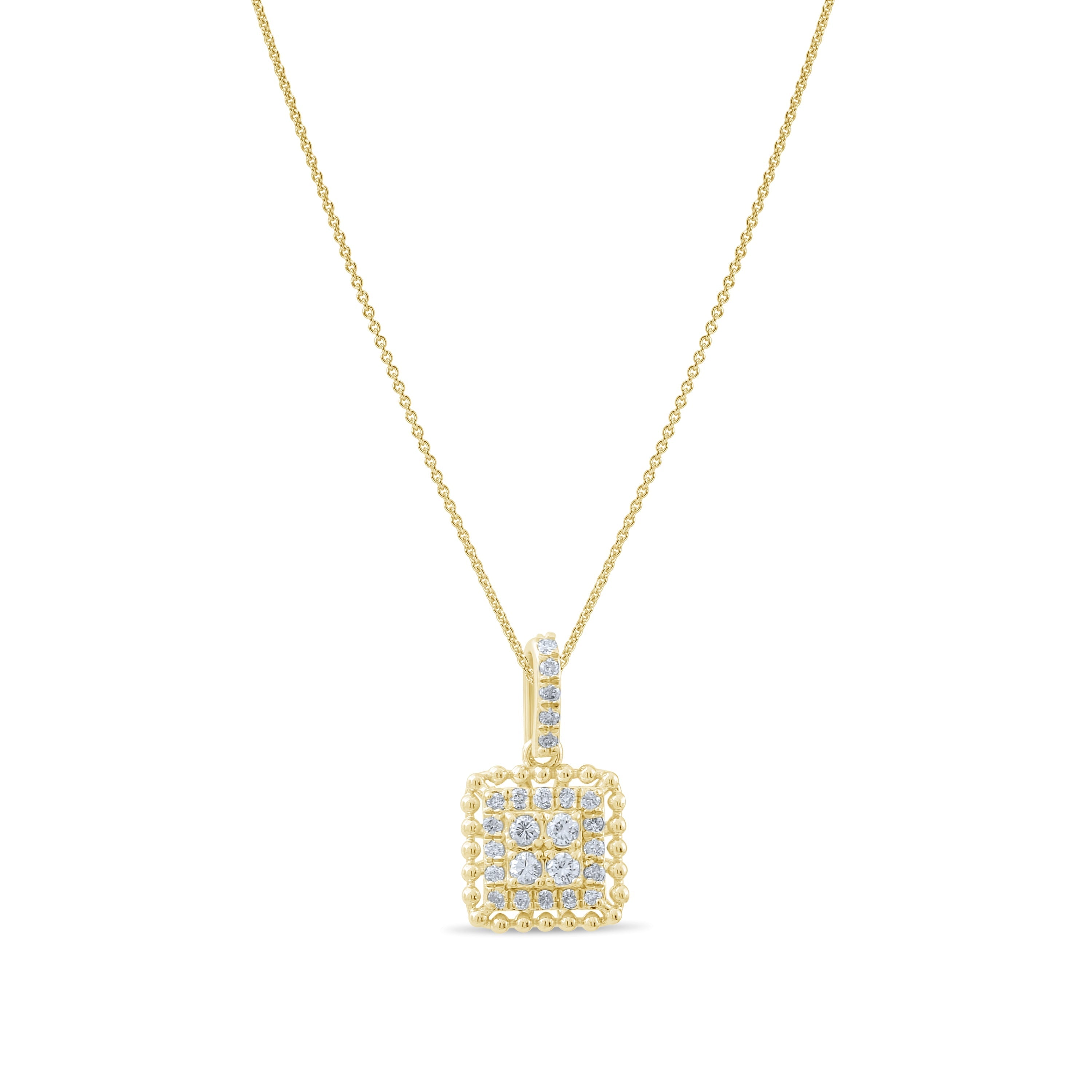 0.18 Carat Natural Diamond Necklace – Elegant Fine Jewelry Design - Gold Stone Diamond