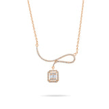 0.40 Carat Baguette Diamond Necklace – Elegant Fine Jewelry Design - Gold Stone Diamond