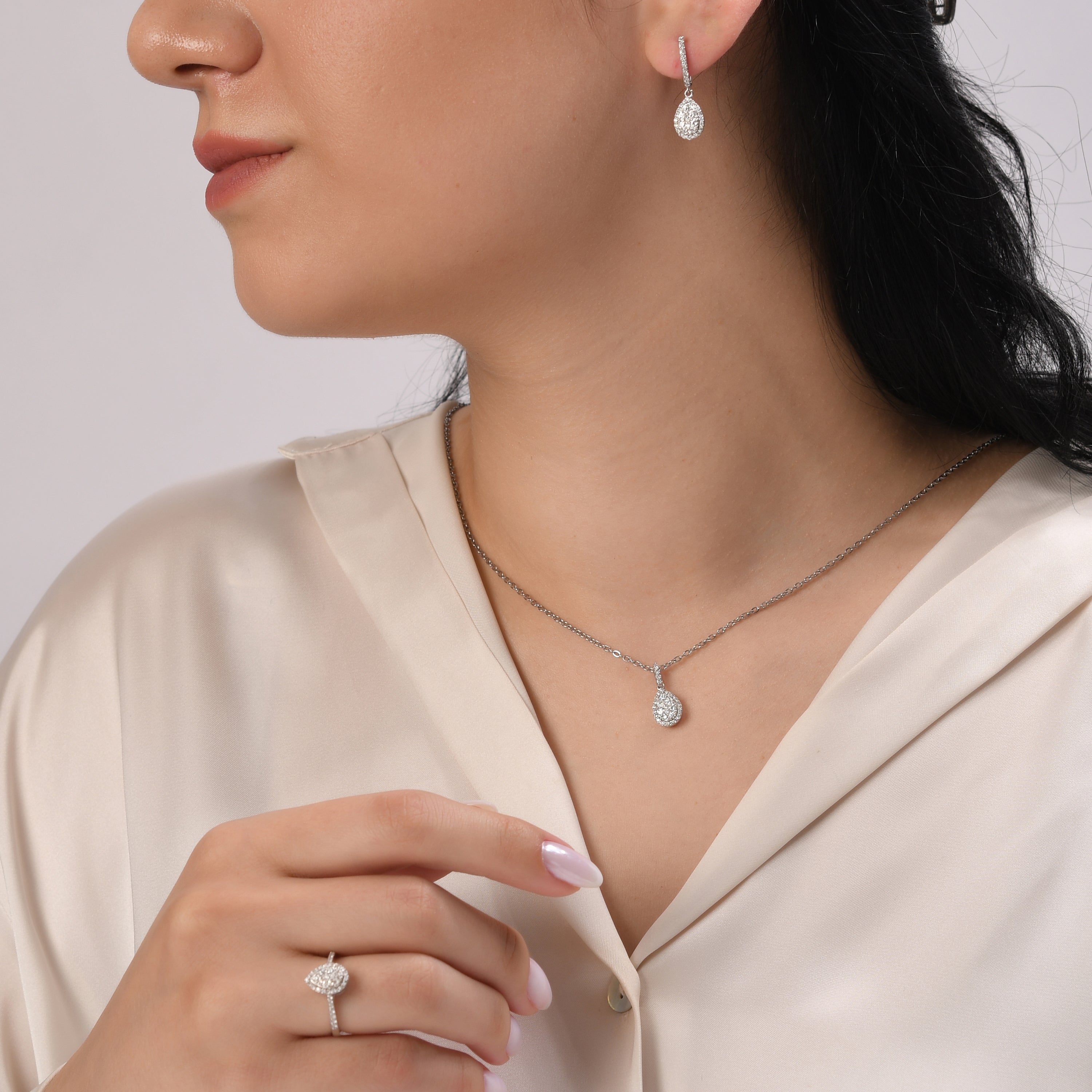 0.29 Carat Natural Diamond Necklace – Elegant Fine Jewelry Design - Gold Stone Diamond