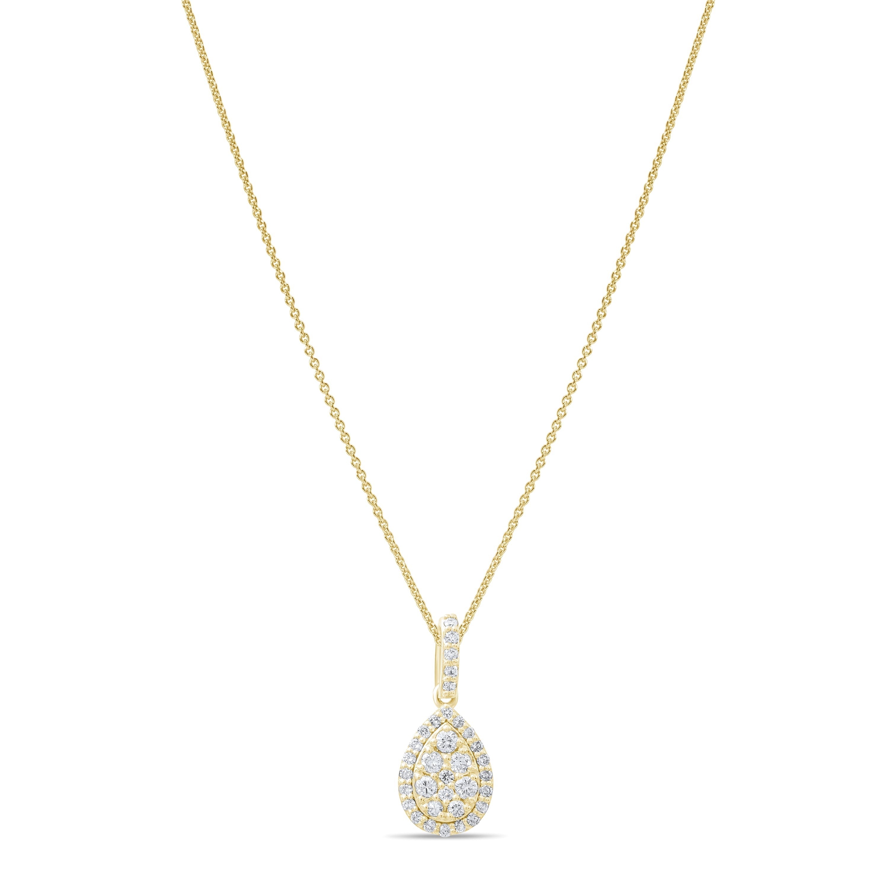 0.29 Carat Natural Diamond Necklace – Elegant Fine Jewelry Design - Gold Stone Diamond