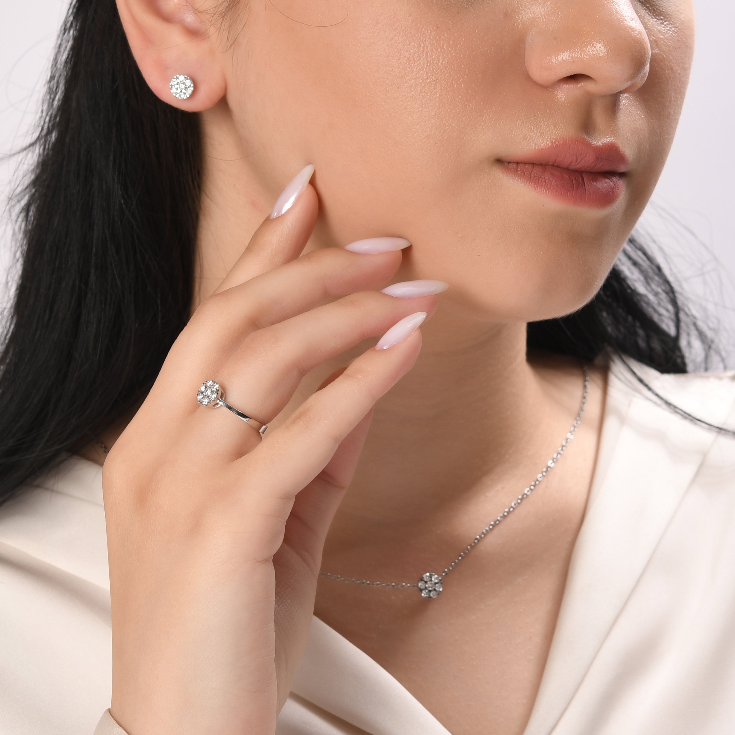 0.27 Carat Natural Diamond Necklace – Elegant Fine Jewelry Design - Gold Stone Diamond
