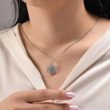 4.50 Carat Natural Diamond and Blue Topaz Necklace – Fine Jewelry Design - Gold Stone Diamond