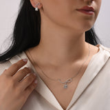 0.46 Carat Baguette Diamond Necklace – Elegant Fine Jewelry Design - Gold Stone Diamond