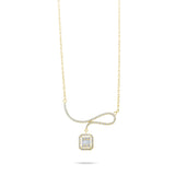 0.46 Carat Baguette Diamond Necklace – Elegant Fine Jewelry Design - Gold Stone Diamond
