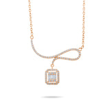 0.46 Carat Baguette Diamond Necklace – Elegant Fine Jewelry Design - Gold Stone Diamond