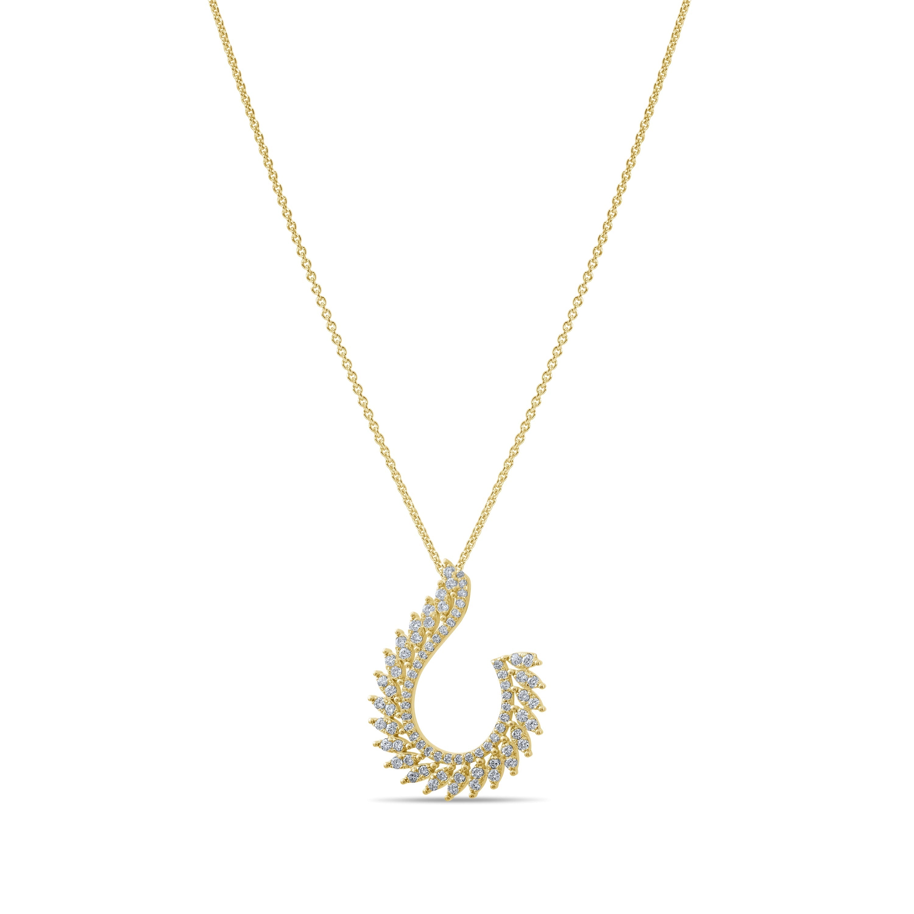 0.64 Carat Marquise Diamond Necklace – Elegant Fine Jewelry Design - Gold Stone Diamond