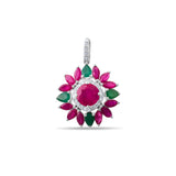 6.55 Carat Natural Diamond and Ruby Necklace – Fine Jewelry Design - Gold Stone Diamond