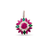 6.55 Carat Natural Diamond and Ruby Necklace – Fine Jewelry Design - Gold Stone Diamond