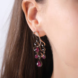 3.4 Carat Natural Diamond and Ruby Earrings – Fine Jewelry Design - Gold Stone Diamond