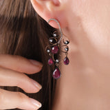 3.4 Carat Natural Diamond and Ruby Earrings – Fine Jewelry Design - Gold Stone Diamond
