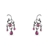 3.4 Carat Natural Diamond and Ruby Earrings – Fine Jewelry Design - Gold Stone Diamond