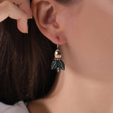 3.56 Carat Natural Diamond and Emerald Earrings – Fine Jewelry - Gold Stone Diamond