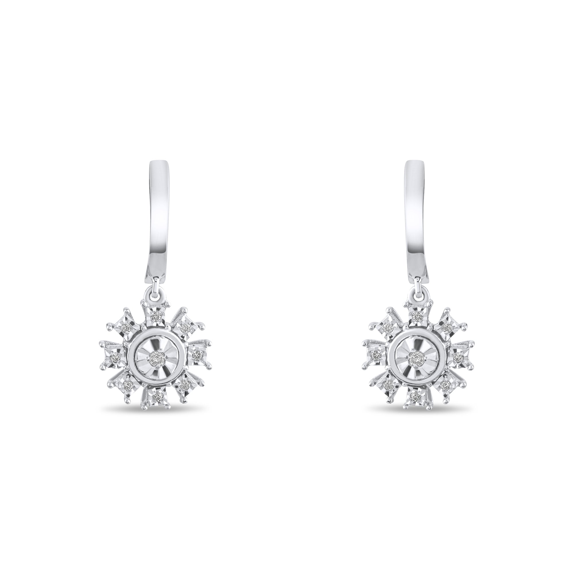 0.10 Carat Natural Diamond Earrings – Elegant Fine Jewelry Design - Gold Stone Diamond