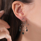 1.69 Carat Natural Diamond and Emerald Earrings – Fine Jewelry Design - Gold Stone Diamond