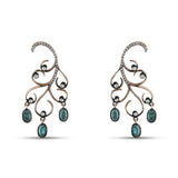 1.69 Carat Natural Diamond and Emerald Earrings – Fine Jewelry Design - Gold Stone Diamond