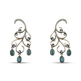 1.69 Carat Natural Diamond and Emerald Earrings – Fine Jewelry Design - Gold Stone Diamond