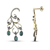 1.69 Carat Natural Diamond and Emerald Earrings – Fine Jewelry Design - Gold Stone Diamond