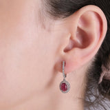 5.65 Carat Natural Diamond and Ruby Earrings – Fine Jewelry Design - Gold Stone Diamond
