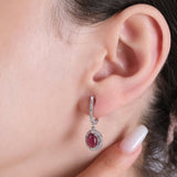 5.65 Carat Natural Diamond and Ruby Earrings – Fine Jewelry Design - Gold Stone Diamond