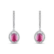 5.65 Carat Natural Diamond and Ruby Earrings – Fine Jewelry Design - Gold Stone Diamond