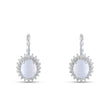 4.72 Carat Natural Diamond and Moonstone Earrings – Fine Jewelry Design - Gold Stone Diamond