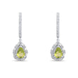 3.35 Carat Natural Diamond and Peridot Earrings – Fine Jewelry Design - Gold Stone Diamond