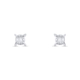 0.16 Carat Baguette Diamond Earrings – Elegant Fine Jewelry Design - Gold Stone Diamond