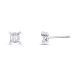 0.16 Carat Baguette Diamond Earrings – Elegant Fine Jewelry Design - Gold Stone Diamond