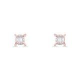 0.16 Carat Baguette Diamond Earrings – Elegant Fine Jewelry Design - Gold Stone Diamond